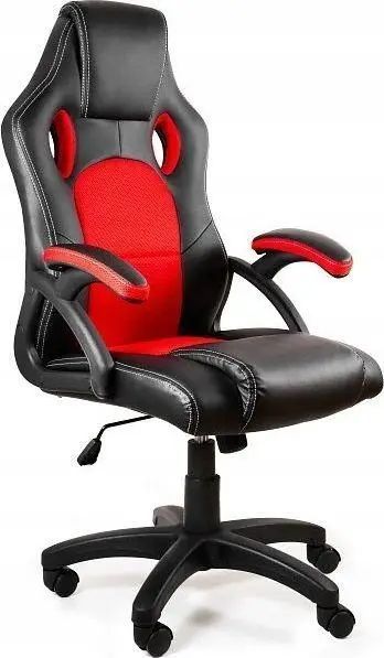Кресло для геймера Unique MEBLE Dynamiq V7 black/red 019356 фото