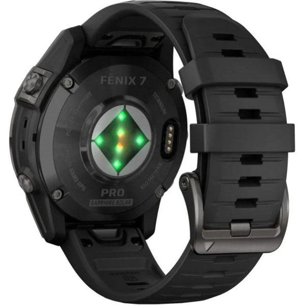 Смарт-годинник Garmin Fenix 7 Pro Sapphire Solar Carbon G. DLC Tit. with Black Band (010-02777-10/11/54) 035055 фото