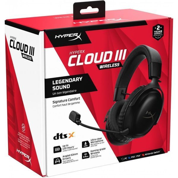 Навушники з мікрофоном HyperX Cloud III Wireless Black (77Z45AA) 029750 фото