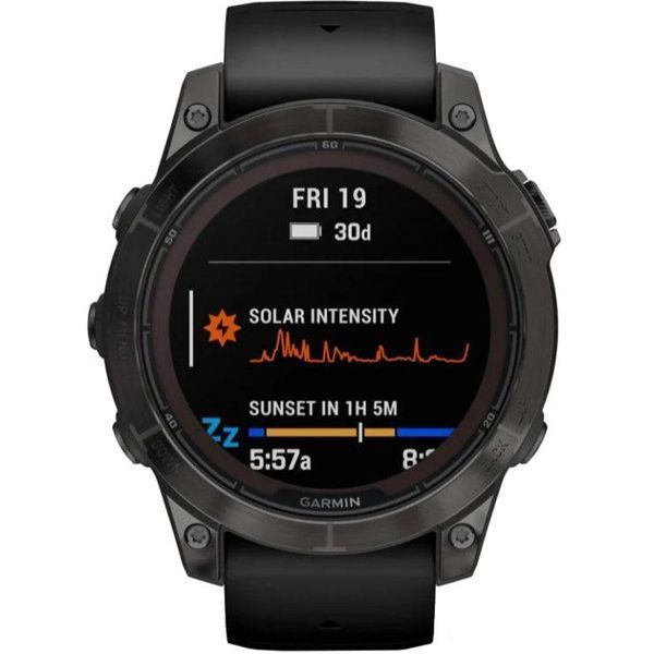 Смарт-годинник Garmin Fenix 7 Pro Sapphire Solar Carbon G. DLC Tit. with Black Band (010-02777-10/11/54) 035055 фото