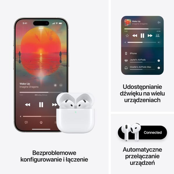 Навушники внутрішньоканальні APPLE AirPods 4 MXP63ZM/A Білий 2030375 фото