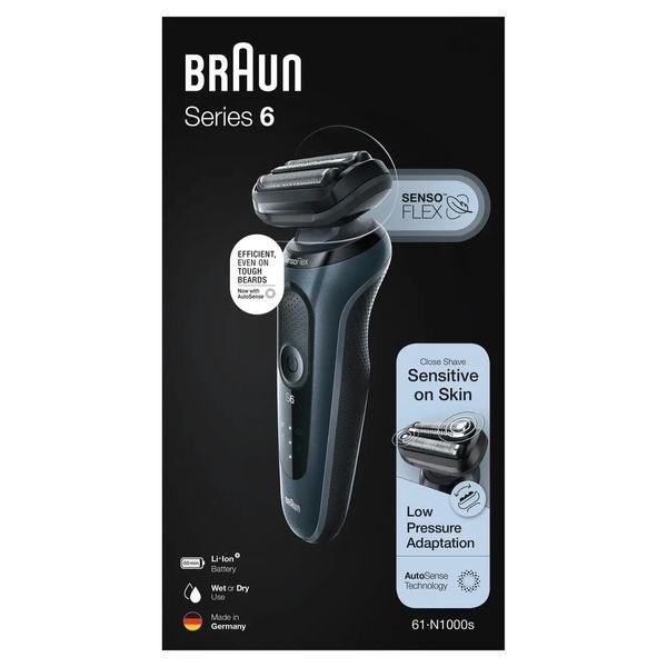 Електробритва чоловіча Braun 61-N1000s BLK 012769 фото