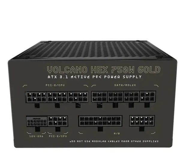 Блок живлення Modecom Volcano HEX 750W (ZAS-MC-HEX-0750-GOLD) 614880 фото