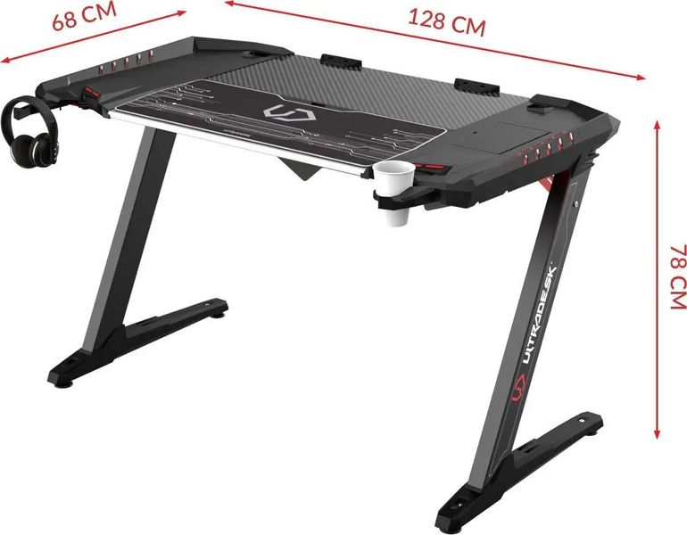 Геймерський ігровий стіл Ultradesk Rocket (UDESK-RT-BB) 322895 фото