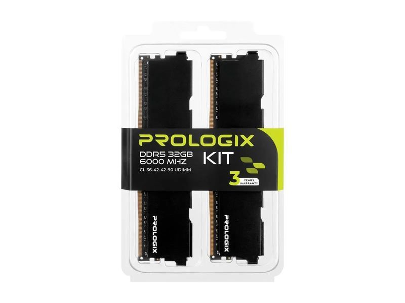 Пам'ять для настільних комп'ютерів Prologix 32 GB (2x16GB) DDR5 6000 MHz (PRO32GB6000B5K) 579685ua фото