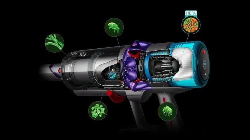 Пылесос 2в1 (вертикальный + ручной) Dyson Gen5detect Absolute Nickel/Purple (446989-01) 506771ua фото