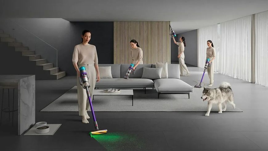 Пылесос 2в1 (вертикальный + ручной) Dyson Gen5detect Absolute Nickel/Purple (446989-01) 506771ua фото