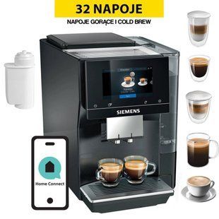 Кофемашина SIEMENS EQ700 TP713R19 Черный (Cold Brew) с управлением через приложение HomeConnect и фильтром 2016305 фото