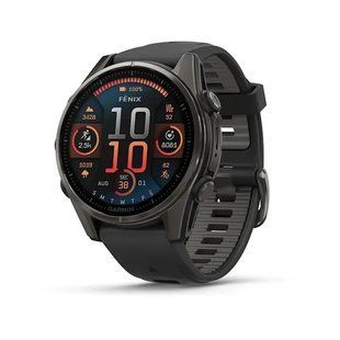 Смарт-годинник Garmin Fenix 8 43mm Amoled Sapphire Carbon Gray DLC Tit. w. Black/Pebble Gray S. Band (010-02903-20/21/28) 613052 фото