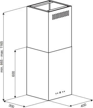 Витяжка декоративна VDB Cube W Inox 006539 фото