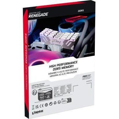Пам'ять для настільних комп'ютерів Kingston FURY 32 GB (2x16GB) DDR5 6000 MHz Renegade White/Silver (KF560C32RWK2-32) 033948 фото