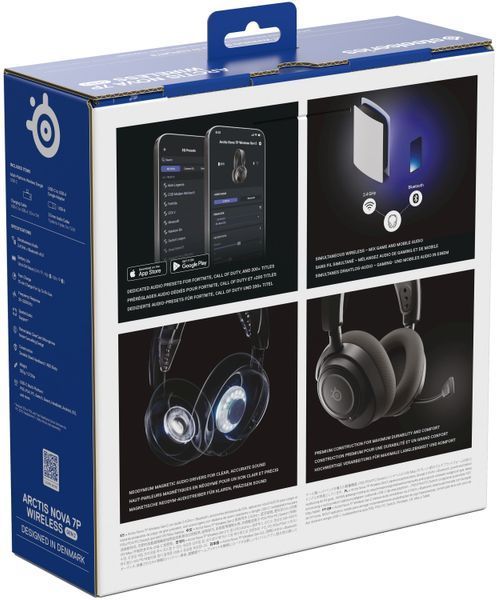 Наушники STEELSERIES Arctis Nova 7P Gen 2 Беспроводные, Накладные, Объемный звук Черный 2091848 фото