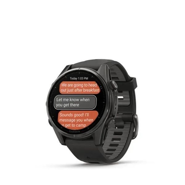 Смарт-часы Garmin Fenix 8 43mm Amoled Sapphire Carbon Gray DLC Tit. w. Black/Pebble Gray S. Band (010-02903-20/21/28) 613052 фото