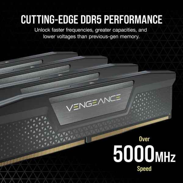 Пам'ять для настільних комп'ютерів Corsair 64 GB (2x32GB) DDR5 5200 MHz Vengeance (CMK64GX5M2B5200C40) 027644 фото