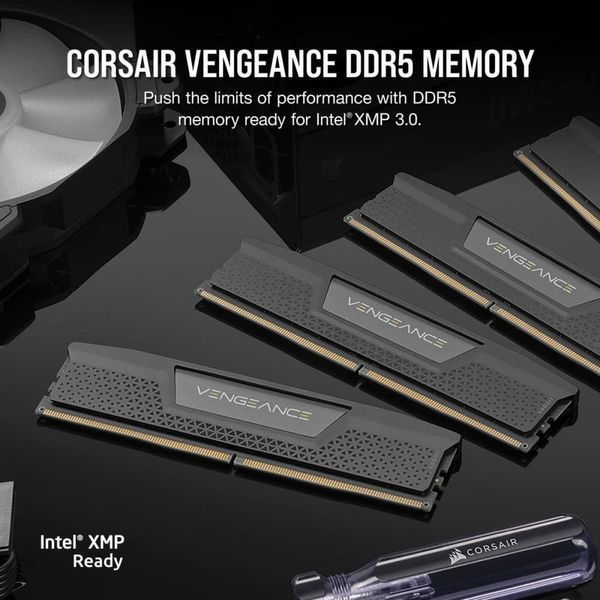 Пам'ять для настільних комп'ютерів Corsair 64 GB (2x32GB) DDR5 5200 MHz Vengeance (CMK64GX5M2B5200C40) 027644 фото
