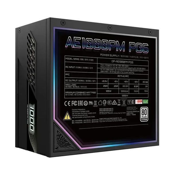 Блок питания Gigabyte Aorus Elite P1000W PCIe 5.0 (GP-AE1000PM PG5) 525789 фото