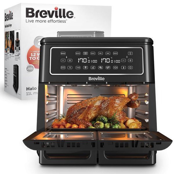 Фритюрниця без масла BREVILLE VDF130X 11л з подвійним кошиком 2085267 фото