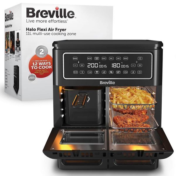 Фритюрниця без масла BREVILLE VDF130X 11л з подвійним кошиком 2085267 фото