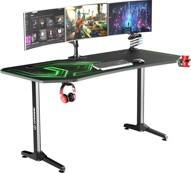 Геймерський ігровий стіл Ultradesk Frag XXL Green 329276 фото