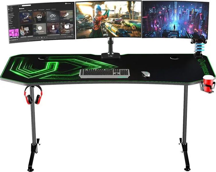 Геймерский игровой стол Ultradesk Frag XXL Green 329276 фото