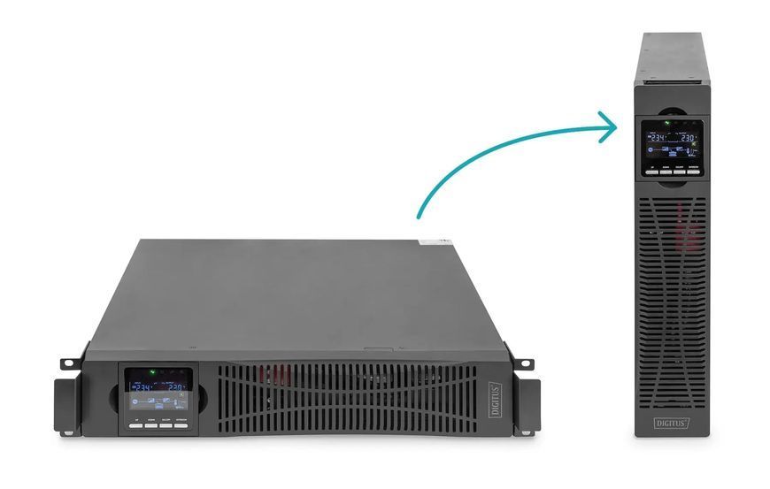ИБП непрерывного действия (Online) Digitus OnLine, 1000VA/1000W, LCD, 8xC13, RJ45, RS232, USB, Rack/Tower (DN-170093) 013560 фото