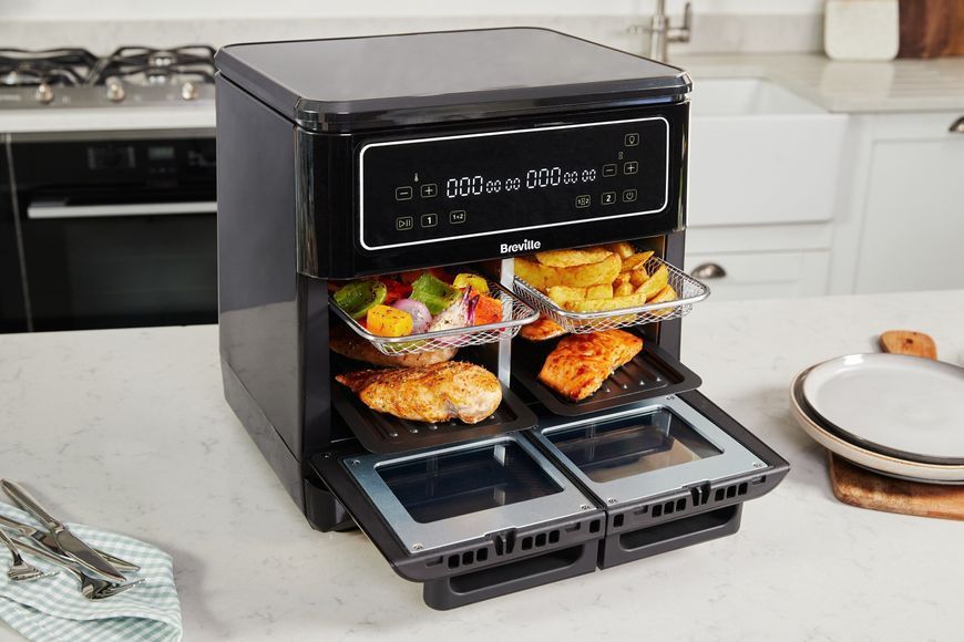 Фритюрниця без масла BREVILLE VDF130X 11л з подвійним кошиком 2085267 фото