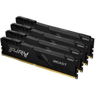 Пам'ять для настільних комп'ютерів Kingston FURY 128 GB (4x32GB) DDR4 3200 MHz Beast (KF432C16BBK4/128) 033720 фото