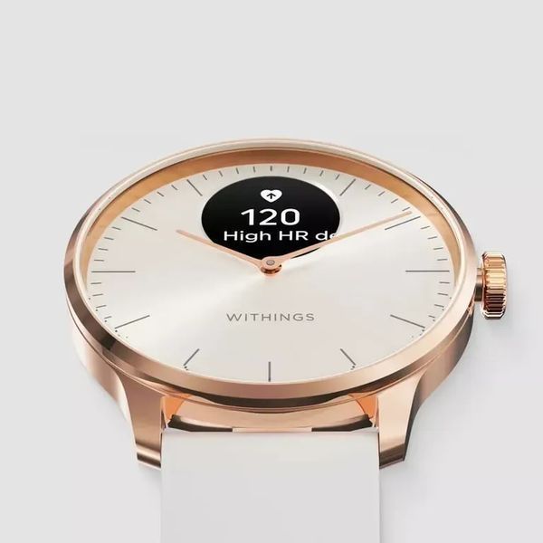 Смарт-часы Withings ScanWatch Light 37mm White Gold 613281 фото