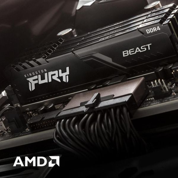 Пам'ять для настільних комп'ютерів Kingston FURY 128 GB (4x32GB) DDR4 3200 MHz Beast (KF432C16BBK4/128) 033720 фото