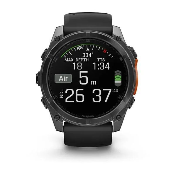 Смарт-часы Garmin Fenix 8 51mm Amoled Slate Gray with Black Silicone Band (010-02905-00) 613057 фото