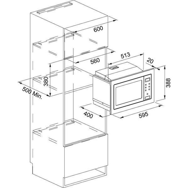 Микроволновка с грилем Franke Smart FSM 25 MW XS (131.0627.471) 021055 фото