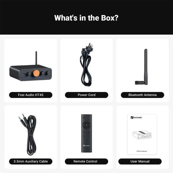 Усилитель мощности Fosi Audio HT4S Black 609050 фото
