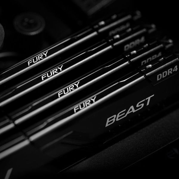 Пам'ять для настільних комп'ютерів Kingston FURY 128 GB (4x32GB) DDR4 3200 MHz Beast (KF432C16BBK4/128) 033720 фото