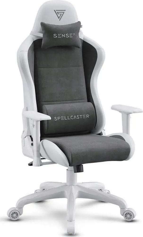 Компьютерное кресло для геймера Sense7 Spellcaster Fuku PU Gray/White 606560 фото