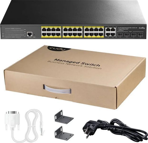 Комутатор керований Cudy GS2028PS4-400W 593230 фото