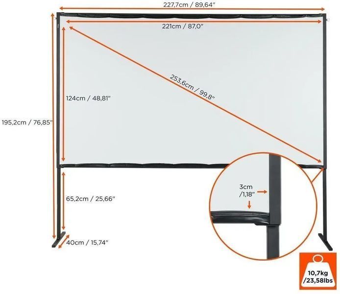 Проекционный экран Celexon Basic Line 221x124cm 16:9 610010 фото