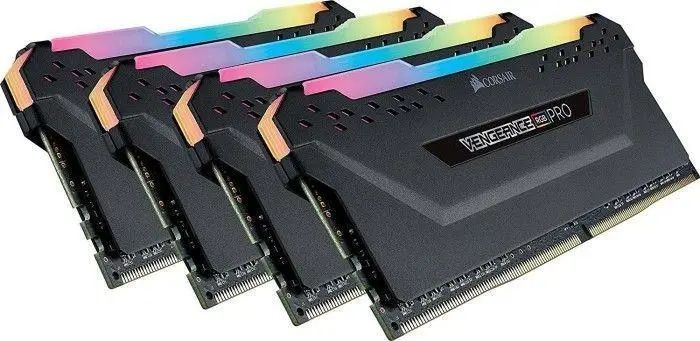 Пам'ять для настільних комп'ютерів Corsair 64 GB (4x16GB) DDR4 3600 MHz Vengeance RGB PRO (CMW64GX4M4D3600C18) 026407 фото