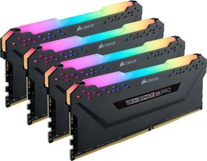 Пам'ять для настільних комп'ютерів Corsair 64 GB (4x16GB) DDR4 3600 MHz Vengeance RGB PRO (CMW64GX4M4D3600C18) 026407 фото