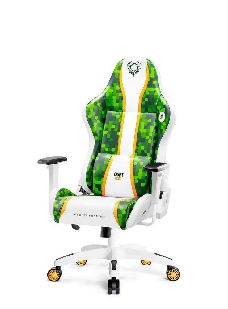 Компьютерное кресло для геймера Diablo Chairs X-ONE Craft (KIDS) White/Green 018957 фото