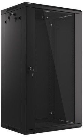 Шкаф RACK LANBERG 19" 22U WF01-6422-10B 600 x 450 мм, настенный, черный 470898 фото