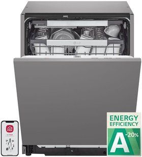 Посудомийна машина LG DB597TXS TrueSteam, клас енергоефективності A-20%, QuadWash, Side rack, EasyRack Plus, DirectDrive, LG ThinQ, 43 дБ, 14 комплектів, 9.5 л 2077392 фото