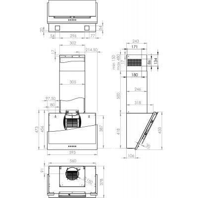 Вытяжка наклонная Gorenje WHI6SYW 011028 фото