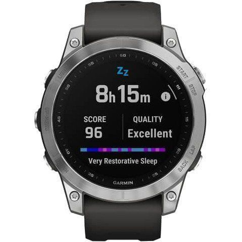 Смарт-годинник Garmin Fenix 7 Silver with Graphite Band (010-02540-01) 035057 фото