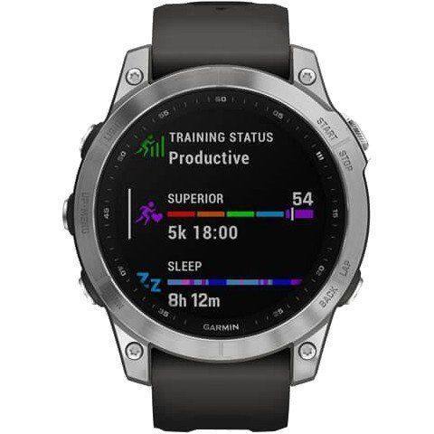 Смарт-годинник Garmin Fenix 7 Silver with Graphite Band (010-02540-01) 035057 фото