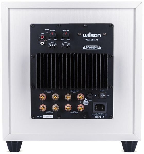 Сабвуфер WILSON RAPTOR SUB-10 Білий, Активний, 150 Вт, Тип Bass Reflex, 10" випромінювач спереду з довгим ходом, Режим "Stand By" 892696 фото