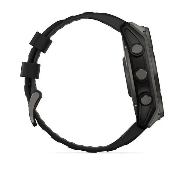 Смарт-годинник Garmin Fenix 8 51mm Solar Sapphire Carbon Gray DLC Titanium w. Black/Pebble Gray S. Band (010-02907-10/11/7) 613058 фото