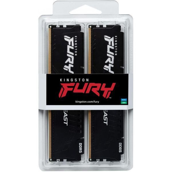 Пам'ять для настільних комп'ютерів Kingston FURY 32 GB (2x16GB) DDR5 6800 MHz Beast Black (KF568C34BBK2-32) 033771 фото
