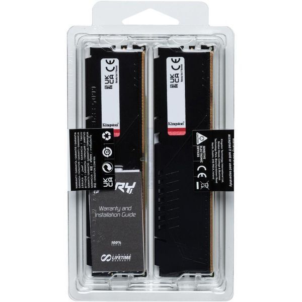 Пам'ять для настільних комп'ютерів Kingston FURY 32 GB (2x16GB) DDR5 6800 MHz Beast Black (KF568C34BBK2-32) 033771 фото