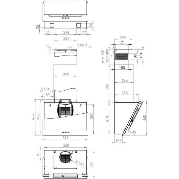 Вытяжка наклонная Gorenje WHI6SYW 011028 фото