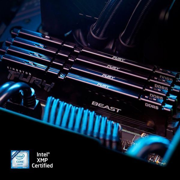 Пам'ять для настільних комп'ютерів Kingston FURY 32 GB (2x16GB) DDR5 6800 MHz Beast Black (KF568C34BBK2-32) 033771 фото